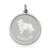 Collie Disc Charm in Sterling Silver