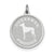 Doberman Pinscher Disc Charm in Sterling Silver