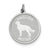 English Setter Disc Charm in Sterling Silver