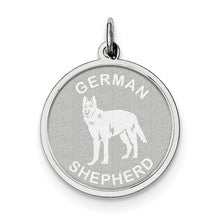 Sterling Silver German Shepherd Disc Charm hide-image