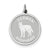 German Shepherd Disc Charm in Sterling Silver