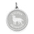 Golden Retriever Disc Charm in Sterling Silver