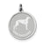 Greyhound Disc Charm in Sterling Silver