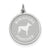 Miniature Pinscher Disc Charm in Sterling Silver