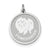 Pomeranian Disc Charm in Sterling Silver