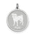 Pug Disc Charm in Sterling Silver