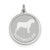 Rottweiler Disc Charm in Sterling Silver