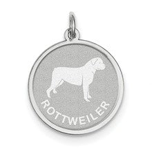 Sterling Silver Rottweiler Disc Charm hide-image