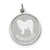 Sterling Silver Samoyed Disc Charm hide-image