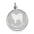 Samoyed Disc Charm in Sterling Silver