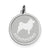 Schipperke Disc Charm in Sterling Silver