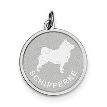 Sterling Silver Schipperke Disc Charm hide-image