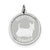 Scottish Terrier Disc Charm in Sterling Silver