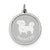 Shih Tzu Disc Charm in Sterling Silver