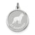 St. Bernard Disc Charm in Sterling Silver