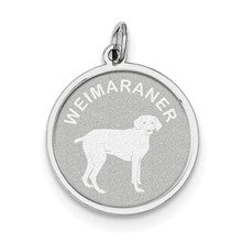 Sterling Silver Weimaraner Disc Charm hide-image