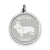 Welsh Corgi Disc Charm in Sterling Silver