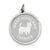 West Highland Terrier Disc Charm in Sterling Silver