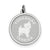 Yorkshire Terrier Disc Charm in Sterling Silver