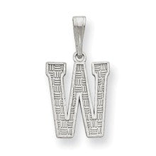 Sterling Silver Initial W Charm hide-image