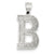 Initial B Charm in Sterling Silver