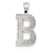 Sterling Silver Initial B Charm hide-image