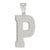 Initial P Charm in Sterling Silver