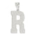 Initial R Charm in Sterling Silver