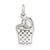 Sterling Silver Basketball in Hoop Charm hide-image