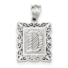 Sterling Silver Initial D Charm hide-image