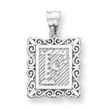 Sterling Silver Initial F Charm hide-image