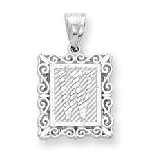 Sterling Silver Initial W Charm hide-image