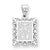 Sterling Silver Initial W Charm hide-image