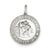 St. Christopher Medal, Charm in Sterling Silver