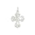 Diamond-Cut Cross Charm in Sterling Silver