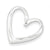 Sterling Silver Heart Slide Pendant, Appealing Pendants for Necklace