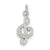 Treble Clef Charm in Sterling Silver