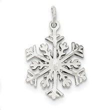 Sterling Silver D/C Satin Snowflake Charm hide-image