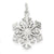 D/C Satin Snowflake Charm in Sterling Silver