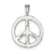 Peace Symbol Charm in Sterling Silver