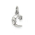 Moon with Star Charm in Sterling Silver