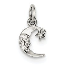 Sterling Silver Moon with Star Charm hide-image