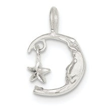 Sterling Silver Moon & Star Charm hide-image