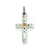 Enameled Cross Charm in Sterling Silver