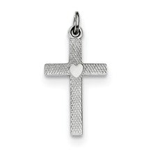 Sterling Silver Heart Cross Charm hide-image