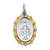 Miraculous Medal, Charm in Sterling Silver & Vermeil