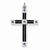 Sterling Silver Enameled & Blue CZ Cross Pendant, Pendants for Necklace