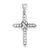 CZ Cross Charm in Sterling Silver