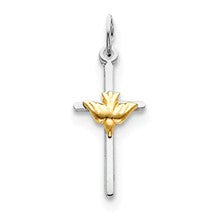 Sterling Silver & Vermeil Dove Cross Charm hide-image