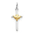 Sterling Silver & Vermeil Dove Cross Charm hide-image